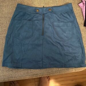 Blue suede cotton candy skirt!